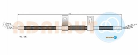 ADRIAUTO KIA шланг гальмівний передн.лів.Sorento -06 09.1267