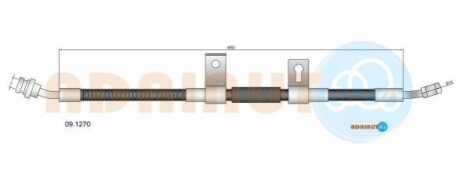ADRIAUTO  KIA шланг гальмівний передн.лів.Sorento 06- 09.1270