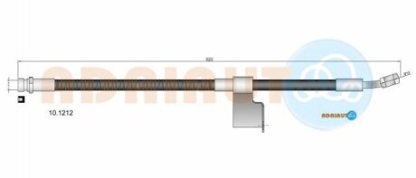 ADRIAUTO HYUNDAI шланг гальм.передн. лів. Accent 94- 10.1212