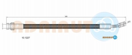 ADRIAUTO шланг гальм. передн. лів. HYUNDAI  ATOS -03 10.1227