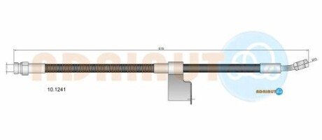 ADRIAUTO HYUNDAI гальмівний шланг передн. лів. ELantra,Kia Carens 02- 10.1241