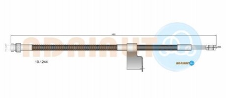 ADRIAUTO HYUNDAI шланг гальмівний передн. лів.Getz 02- 10.1244