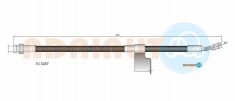 ADRIAUTO HYUNDAI Шланг тормозной пер. лев.Matrix 01- 10.1247