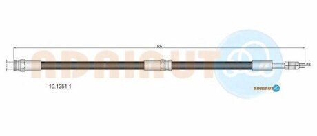 ADRIAUTO шланг гальм.задн. прав. Santa Fe 01- 10.1251.1