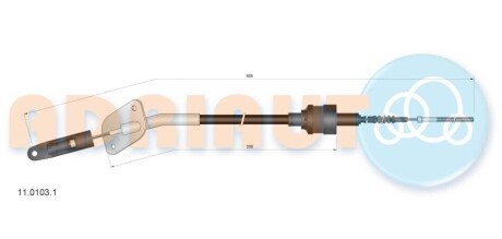 ADRIAUTO FIAT Трос сцепления Fiorino -DS 10/95- ( 690/235) 11.0103.1