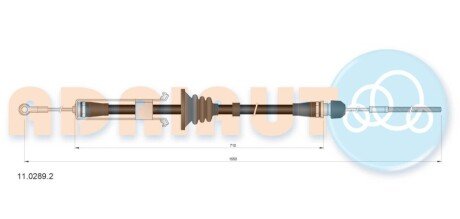 Трос ручного тормоза 11.0289.2