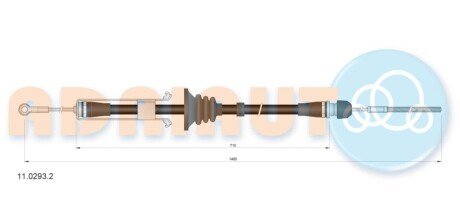 Трос ручного тормоза 11.0293.2