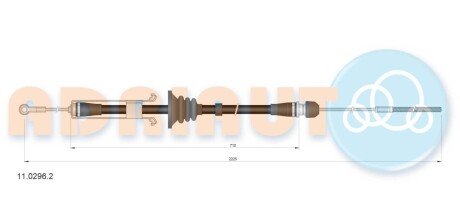 Трос ручного тормоза 11.0296.2