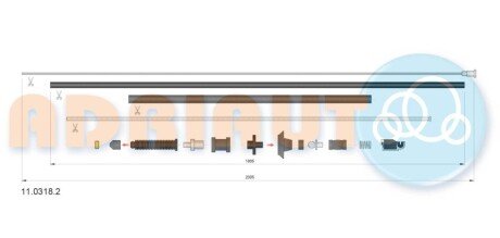 Тросик акселератора Adriauto 11.0318.2