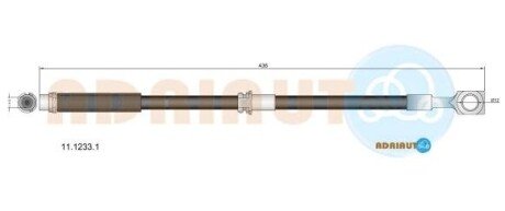 ADRIAUTO FIAT Шланг торм. пер. Croma 05- 11.1233.1