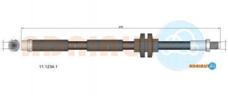 ADRIAUTO FIAT Шланг торм. пер. Croma 05- 11.1234.1