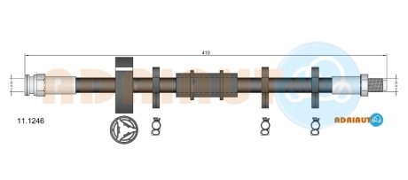 ADRIAUTO FIAT Шланг тормозной пер. Uno 83-92 11.1246