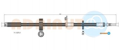ADRIAUTO CITROEN Шланг торм. пер. Jumpy 07- 11.1273.1