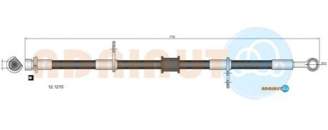 ADRIAUTO HONDA Тормозной шланг передн.лев. Accord -98, ROVER 600 -99 12.1215