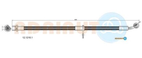 ADRIAUTO HONDA шланг гальмівний перед. прав. FR-V 1.7-2.0 04- 12.1218.1