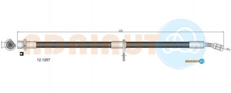 ADRIAUTO HONDA Шланг торм. зад. лев.Accord 98- 12.1287