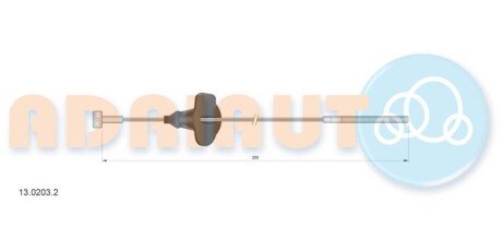 Трос ручного тормоза 13.0203.2