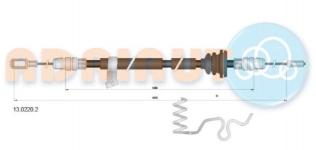 Трос ручного гальма задній лівий 13.0220.2