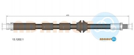 ADRIAUTO FORD Шланг тормозной передн.Mondeo 00- 13.1202.1