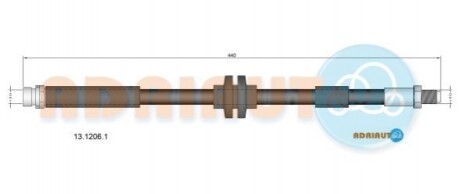 ADRIAUTO FORD Шланг тормозной задн.Focus II 04- 13.1206.1