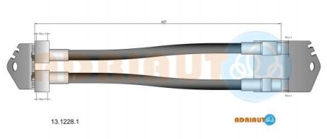 ADRIAUTO FORD Шланг тормозной зад. внут. (лев/прав) Transit 00- 13.1228.1