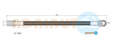 ADRIAUTO VAZ шланг гальмівний передн.лів. Niva 21.1202