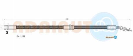 ADRIAUTO MITSUBISHI Шланг тормозной пер.Lancer -96 24.1252