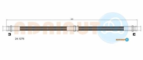 ADRIAUTO MITSUBISHI шланг гальмів.передн..L=425mm Pajero II 90-,Sport 98- 24.1276