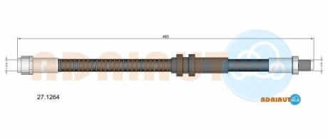 ADRIAUTO DB шланг гальм. передн. DB C204 27.1264