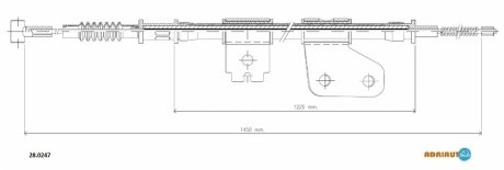 Трос ручного гальма правий Adriauto 28.0247 (фото 1)