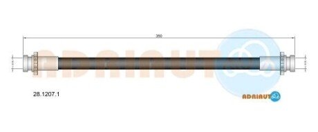 ADRIAUTO NISSAN Шланг тормозной зад. Primera P11 -01 (бараб. торм.) 28.1207.1
