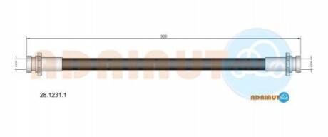 ADRIAUTO NISSAN Шланг тормозной задн.Note 28.1231.1