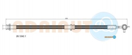 ADRIAUTO NISSAN гальмівний шланг передн. лів. QASHQAI, QASHQAI +2 28.1242.1