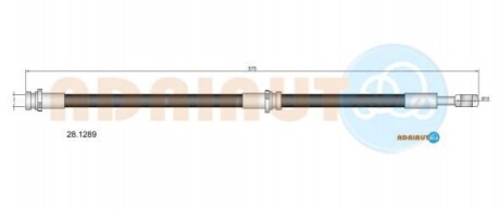 ADRIAUTO NISSAN Шланг тормозной зад. лев.Almera 00- (+ABS) 28.1289