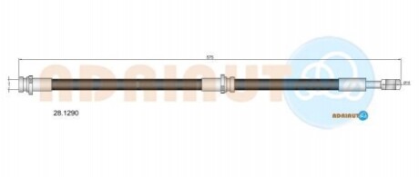 ADRIAUTO NISSAN Шланг тормозной зад.пр. Almera 00- (+ABS) 28.1290