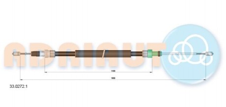 Трос ручного тормоза Adriauto 33.0272.1 (фото 1)