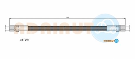 ADRIAUTO OPEL Тормозной шланг передний Rekord E,Senator 78- 33.1210