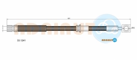 ADRIAUTO OPEL Шланг тормозной передн. Vectra B 33.1241