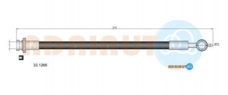 ADRIAUTO OPEL Шланг тормозной зад. Frontera B 33.1266