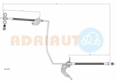 ADRIAUTO OPEL Шланг тормозной зад. прав. Astra H, Meriva 33.1271
