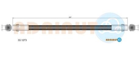 ADRIAUTO OPEL Шланг тормозн.задн.Astra G 98-, Zafira 99-,Combo 01- 33.1273