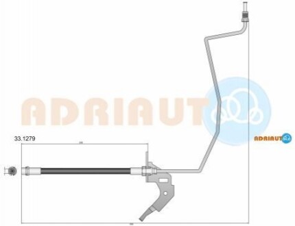 ADRIAUTO OPEL Шланг тормозной зад. лев. Astra H (барабан) 33.1279