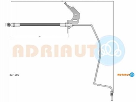 ADRIAUTO OPEL Шланг тормозной зад. прав. Astra H (барабан) 33.1280