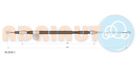 Трос ручного гальма 35.0240.1