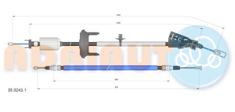 Трос ручного гальма Adriauto 35.0243.1 (фото 1)