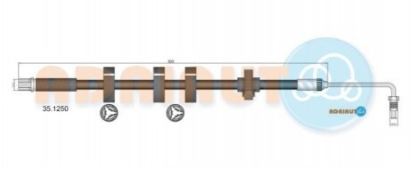 ADRIAUTO PEUGEOT Шланг тормозной пер. лев. 406 (купе) 35.1250