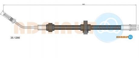 ADRIAUTO PEUGEOT Шланг тормозной зад. лев. 407,Citroen C5 III 08- 35.1266