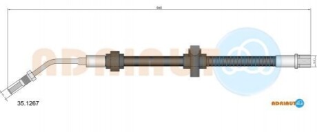 ADRIAUTO PEUGEOT Шланг тормозной зад. прав. 407, Citroen C5 35.1267