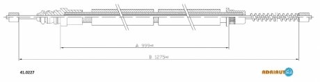 Трос ручного тормоза Adriauto 41.0227 (фото 1)