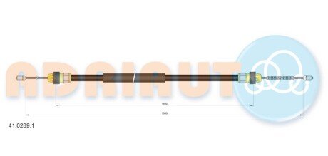 Трос ручного тормоза 41.0289.1